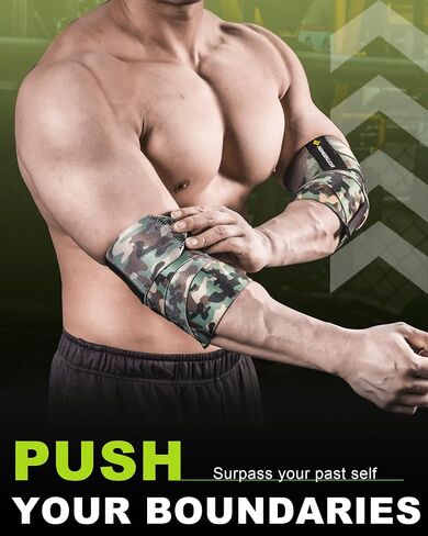 MANUEKLEAR Bench Press Elbow Sleeve Weightlifting for Men and Women, 40" Nylon Elbow Wraps for Weightlifting and Powerlifting in Saudi Arabia