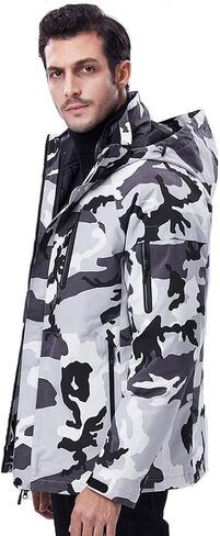 Men's Ski Jacket Waterproof Mountain Snowboard Jacket Winter Windproof Snowsuit Outdoor Hooded Snow Coat in Saudi Arabia