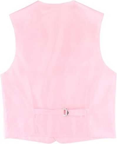 BOY'S Dress Vest & NeckTie Solid PINK Color Neck Tie Set in Saudi Arabia