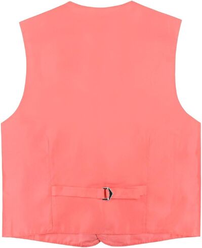 BOY'S Dress Vest & NeckTie Solid PINK Color Neck Tie Set in Saudi Arabia