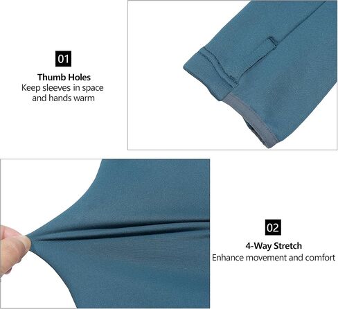 Little Donkey Andy Women's Winter Lightweight Warm Fleece Jacket Thumb Holes Thermal Hooded Coat Running Hiking in Saudi Arabia