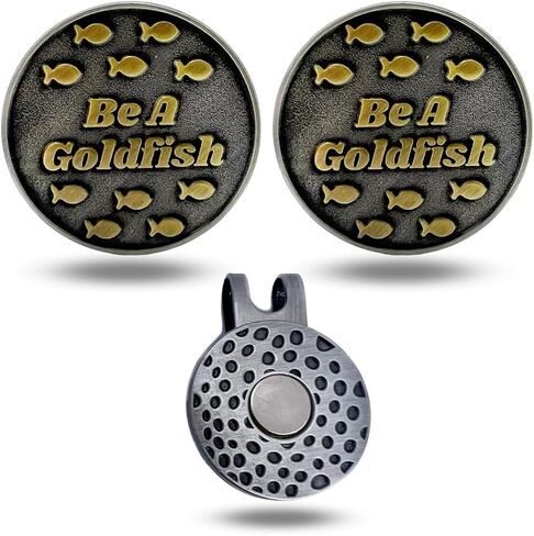 Be a Goldfish Ted Lasso Unique Magnetic Metal Golf Ball Marker with Hat Clip Accessory for Men & Women in Saudi Arabia