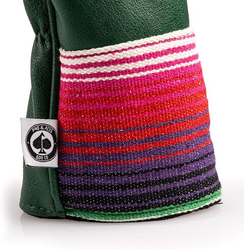 Pins & Aces LE Sugar Skull Mustache Fairway Wood Head Cover - Premium, Hand-Made Leather 3W or 5W Headcover - Funny, Tour Quality Golf Club Cover - Style and Customize Your Golf Bag in Saudi Arabia