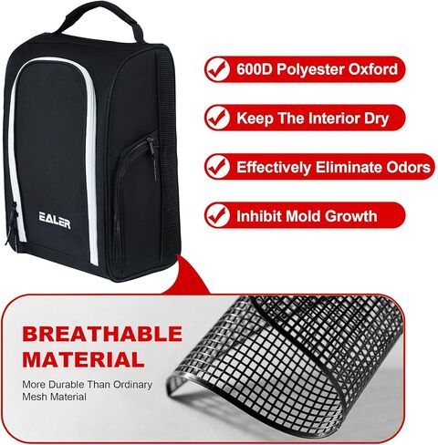 حقيبة أحذية الجولف EALER GSB100، حقائب حمل الأحذية بسحاب مع تهوية وجيب خارجي مزدوج لكرات الجولف والجوارب والقمصان والأشياء الثمينة وغيرها من الملحقات in Kuwait