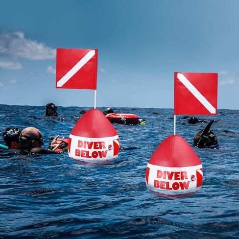 Maitys الثقيلة PVC الغوص العلم تعويم Freediving حبل مجموعة نفخ إشارة العائمة مع علم الغوص Freediving الحبل المقود للغطس والرياضات المائية إشارة السباحة القوارب الصيد in Saudi Arabia
