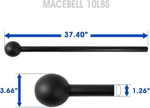 Yes4All Steel Mace Bell for Strength Training - Support Full Body, Muscles, Shoulder, Grips & Forearms Workouts to Rehabilitation, Stretching 5, 7, 10, 15, 20, 25, 30lb For Woman & Man in Saudi Arabia