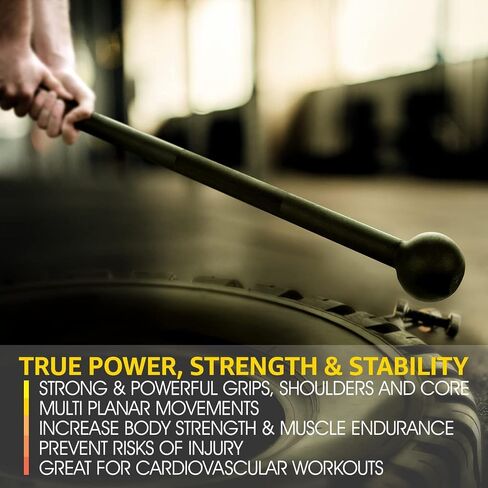 Yes4All Steel Mace Bell for Strength Training - Support Full Body, Muscles, Shoulder, Grips & Forearms Workouts to Rehabilitation, Stretching 5, 7, 10, 15, 20, 25, 30lb For Woman & Man in Saudi Arabia