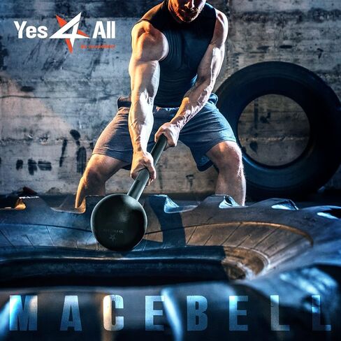 Yes4All Steel Mace Bell for Strength Training - Support Full Body, Muscles, Shoulder, Grips & Forearms Workouts to Rehabilitation, Stretching 5, 7, 10, 15, 20, 25, 30lb For Woman & Man in Saudi Arabia