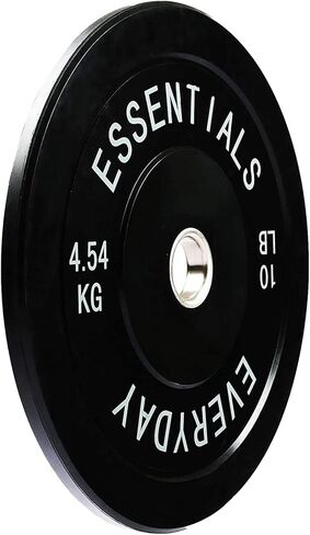 BalanceFrom Color Coded Black Olympic Bumper Plate Weight Plate with Steel Hub in Kuwait