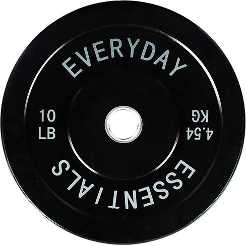 BalanceFrom Color Coded Black Olympic Bumper Plate Weight Plate with Steel Hub in Kuwait