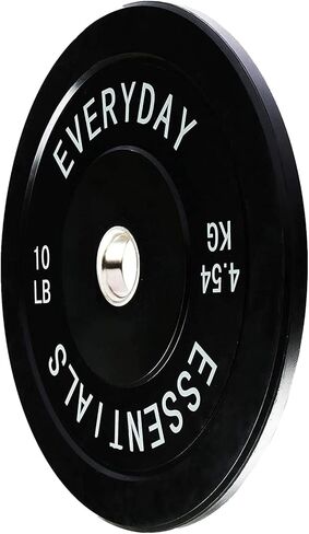 BalanceFrom Color Coded Black Olympic Bumper Plate Weight Plate with Steel Hub in Kuwait