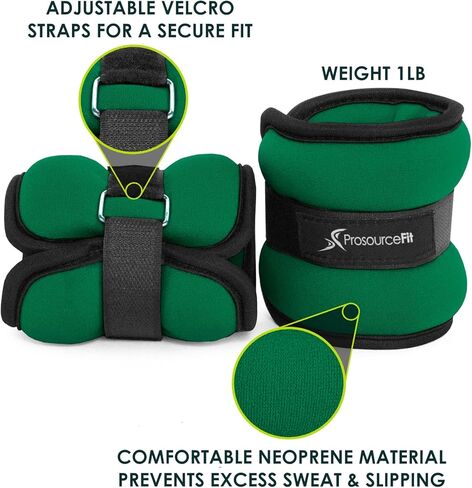 مجموعة أوزان للكاحل/الرسغ والذراع/الساق من بروسورس، قطعتان، حزام قابل للتعديل من 1 رطل إلى 5 رطل، وزن قابل للتعديل 15 رطل للرجال والنساء، وزن أصفر 15 رطل (ps-1236-aw-adj) in Kuwait