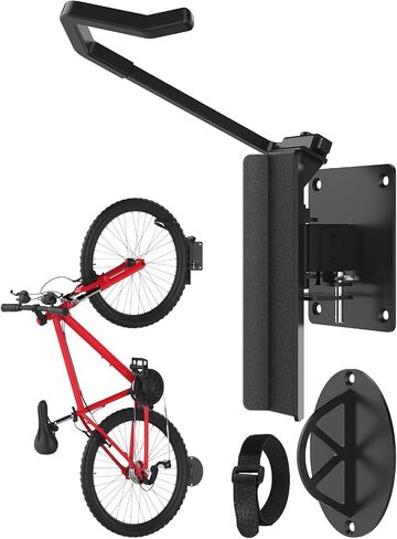 Swivel Bike Wall Rack - Space Saver Over Bike Stand, Wall Bike Mount with Rear Wheel Holder for Indoor Bike Storage (1 Wall Bike Rack) in Saudi Arabia