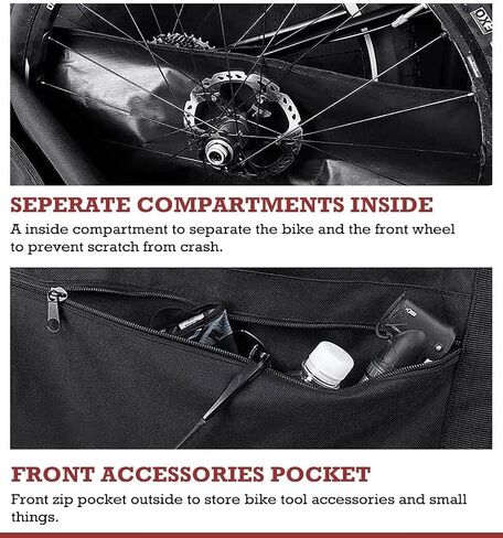 Bike Travel Bag, Homa Folding Bike Transport Bag Bicycle Travel Carrying Case with a Carry Bag Fits 20-29inch Folding Bike, Bike Transport Case for Train Air Travel in Saudi Arabia