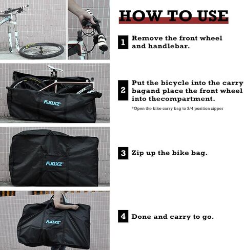 Bike Travel Bag, Homa Folding Bike Transport Bag Bicycle Travel Carrying Case with a Carry Bag Fits 20-29inch Folding Bike, Bike Transport Case for Train Air Travel in Saudi Arabia
