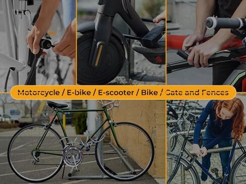 Circooter Bike U Lock with Cable Combination for Adult Electric Scooter, Heavy Duty Anti-Thief Bicycle D Lock Shackle Security Cable with 3Keys & Mounting Bracket Bicycle Secure Locks in Kuwait