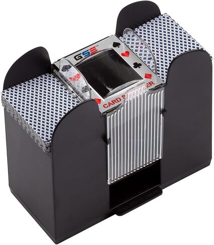 GSE 4-Deck Automatic Card Shuffler، AC/DC-Power وآلات خلط كهربائية تعمل بالبطارية للعب الورق، لعبة ورق، تكساس هولدم، كاناستا، بريدج، رومي، UNO، ألعاب بطاقات التجارة in Saudi Arabia