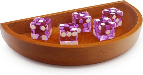 19mm Professional Casino Dice - Set of 5 Red dice - Razor Edge, Matching Serialized Set - Authentic Las Vegas Dice Experience for Craps and More from CGS in Saudi Arabia