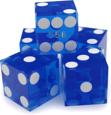 19mm Professional Casino Dice - Set of 5 Red dice - Razor Edge, Matching Serialized Set - Authentic Las Vegas Dice Experience for Craps and More from CGS in Saudi Arabia