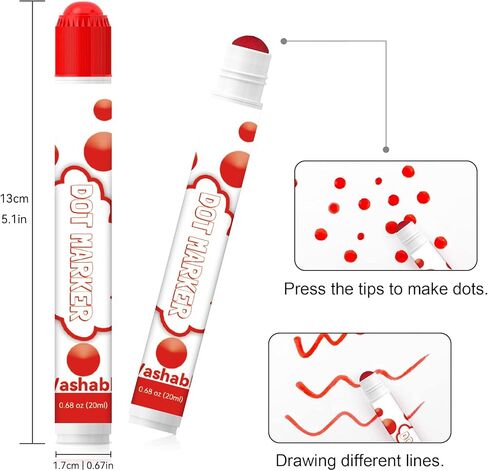 Dot Markers, 6 Colors Bingo Daubers, Washable,Non-Toxic, Acid-Free,Comfortable for Toddlers 1 2 3 4 5 Years, Ideal for Art and Crafts in Saudi Arabia