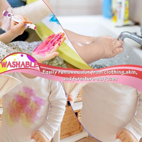 Dot Markers, 6 Colors Bingo Daubers, Washable,Non-Toxic, Acid-Free,Comfortable for Toddlers 1 2 3 4 5 Years, Ideal for Art and Crafts in Saudi Arabia