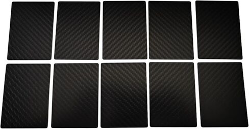 CUIYAKI Carbon Fiber Cut Cards (10-Pack,2.5 * 3.5in), Poker Size, Lightweight & Waterproof for Poker,Texas Hold'em,Blackjack Games and More in Saudi Arabia