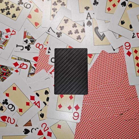 CUIYAKI Carbon Fiber Cut Cards (10-Pack,2.5 * 3.5in), Poker Size, Lightweight & Waterproof for Poker,Texas Hold'em,Blackjack Games and More in Saudi Arabia