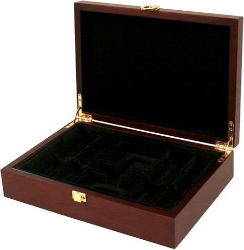 DA VINCI Mahogany Wood Poker Case with 200 Chip Capacity (Chips not included) in Saudi Arabia