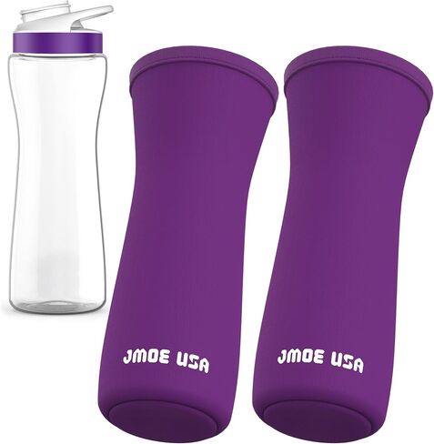 22oz Sleeve For Cirkul Water Bottle | Fits 22 oz Plastic and Stainless Steel Bottles | Neoprene Sweat Absorbing Material | Fitted Design | 2-Pack | Insulated Cover (Purple) in Saudi Arabia