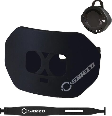 Mouth Guard for Football with Dual-Layer Protection, Built-in Air Channels, Extended Lip Shield, Soft Material, Adult and Youth Sizes with Strap/Case, Black in Kuwait
