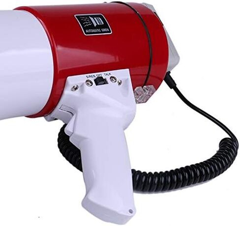 مكبر صوت بصوت عالٍ بقدرة 50 وات قابل لإعادة الشحن مع مكبر صوت محمول خارجي من نوع Siren Bullhorn in Kuwait
