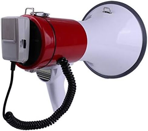 مكبر صوت بصوت عالٍ بقدرة 50 وات قابل لإعادة الشحن مع مكبر صوت محمول خارجي من نوع Siren Bullhorn in Kuwait