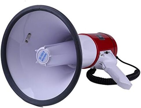 مكبر صوت بصوت عالٍ بقدرة 50 وات قابل لإعادة الشحن مع مكبر صوت محمول خارجي من نوع Siren Bullhorn in Kuwait
