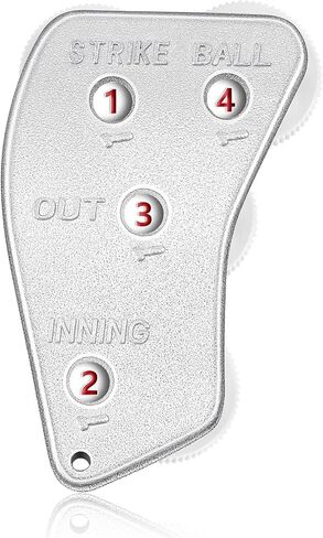 Stainless Steel 4 Wheel Umpire Indicator Umpire Clicker Umpire Gear Ball Strike Counter Clicker for Scorekeeper Recording Outs and Innings Balls in Saudi Arabia