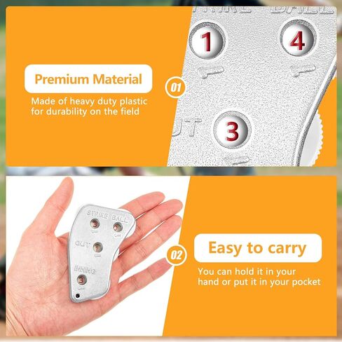 Stainless Steel 4 Wheel Umpire Indicator Umpire Clicker Umpire Gear Ball Strike Counter Clicker for Scorekeeper Recording Outs and Innings Balls in Saudi Arabia