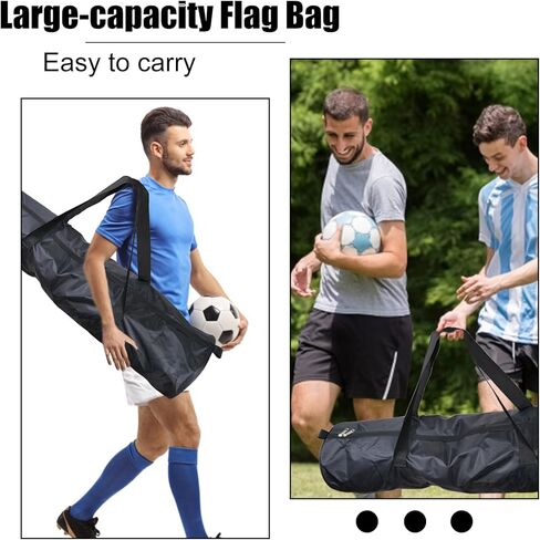 أعلام زوايا كرة القدم مع حقيبة تخزين - مجموعة من 4 أعمدة رشاقة كرة القدم مقاس 59 بوصة، أعلام زوايا ملعب كرة القدم المحمولة مع أعلام ساطعة وحبل مضاد للتساقط، سارية علم قابلة للربط in Kuwait