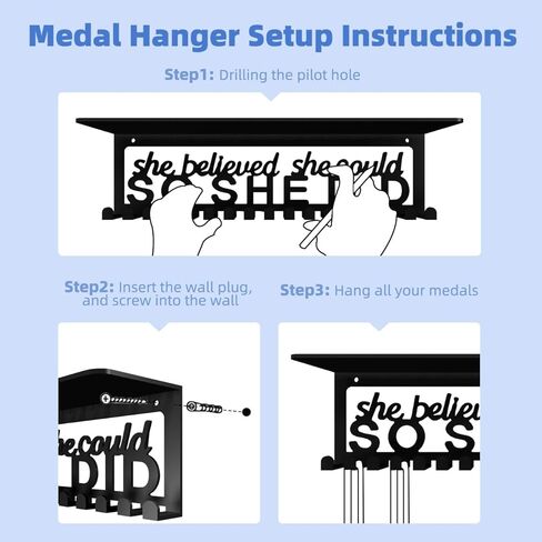 ميدالية شماعات شريط حامل عرض الرف ميداليات جدار معدني رف الكأس المنظم جوائز الإطار لقد صدقت الشريط يهتف الجمباز كرة القدم الكرة اللينة الجمباز عداء السباق عقد ميداليات سهلة التركيب in Kuwait