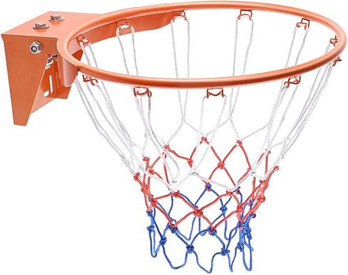VEVOR Basketball Rim, Wall Door Mounted Basketball Hoop, Heavy Duty Q235 Basketball Flex Rim Goal Replacement with Net, Standard 18" Indoor and Outdoor Hanging Basketball Hoop in Saudi Arabia