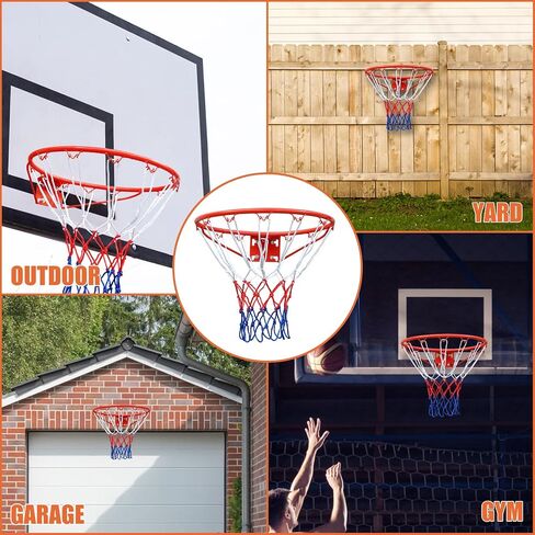 ICSPOID Basketball Rim Goal 18 ", Replacement Basketball Rim Goal Hoop Net for Indoor Outdoor in Saudi Arabia