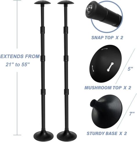 عمود دعم غطاء القارب من سبائك الألومنيوم قابل للتعديل للقماش والعائم لمنع تجمع المياه (رمادي داكن، عبوتان) in Kuwait