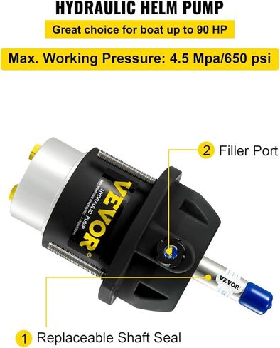 VEVOR Hydraulic Steering Kit 90HP Hydraulic Outboard Steering Kit with Helm Pump Cylinder Marine Steering System Kit in Saudi Arabia