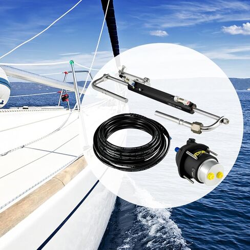 VEVOR Hydraulic Steering Kit 90HP Hydraulic Outboard Steering Kit with Helm Pump Cylinder Marine Steering System Kit in Saudi Arabia