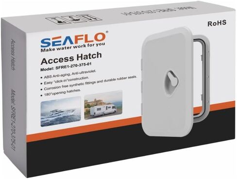 فتحة وغطاء للوصول إلى سطح القارب البحري من Seaflo مقاس 14.75 بوصة × 10.6 بوصة، أبيض، 270 مم × 375 مم in Saudi Arabia