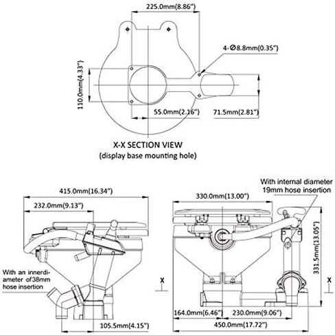 SEAFLO Manually Operated Marine Toilet Boating Head in Saudi Arabia