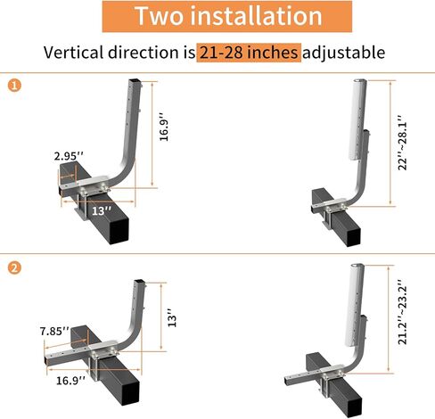 أدلة مقطورة القارب على النظام، نظام دليل أسطواني عالي التحمل قابل للتعديل، أعمدة دليل المقطورة، أدوات التركيب متضمنة، لقارب التزلج، قارب الصيد أو مقطورة المراكب الشراعية، 22 ~ 28.1 بوصة in Kuwait