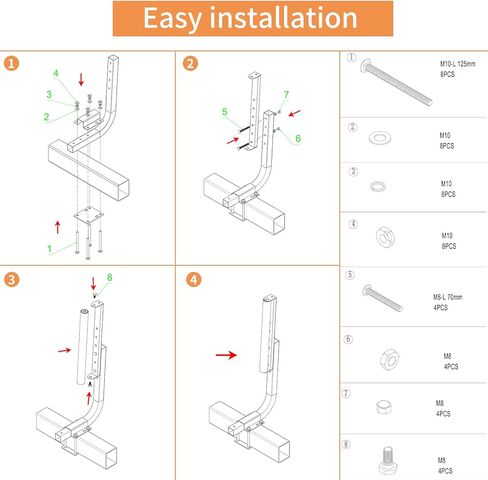أدلة مقطورة القارب على النظام، نظام دليل أسطواني عالي التحمل قابل للتعديل، أعمدة دليل المقطورة، أدوات التركيب متضمنة، لقارب التزلج، قارب الصيد أو مقطورة المراكب الشراعية، 22 ~ 28.1 بوصة in Kuwait
