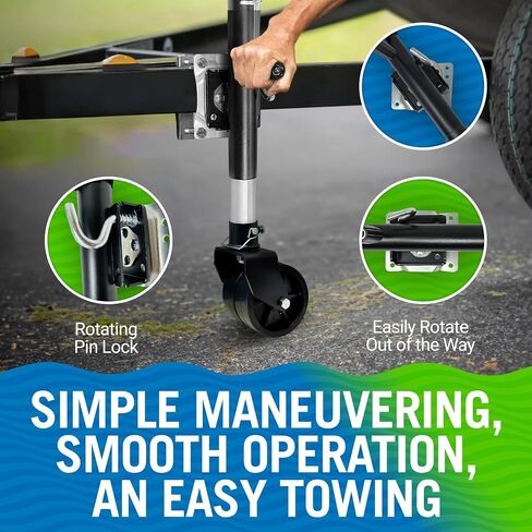 1200lbs Boat Trailer Jack with Wheel Trailer Tongue Jack Wheel Marine Trailer Jacks Bolt On Lift Roller Swivel Stands Utility Boat Trailer Parts Hitch Heavy Duty Single Wheel Boat Lift Kit 1200lb in Saudi Arabia