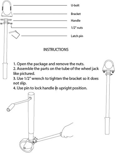 جديد! ذراع التوجيه لجاك عجلة المقطورة، دوران سريع للعجلة المزدوجة. استخدمه مع القارب أو المرافق أو جت سكي أو البحرية أو مقطورة المرافق الصغيرة. الترباس على عجلة جاك الخاص بك! تصميم جديد بانتظار الحصول على براءة اختراع. in Kuwait