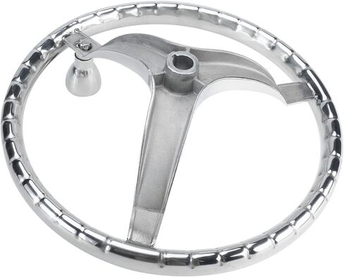 YaeMarine 3 Spoke 13-1/2" Dia Stainless Steel Marine Boat Steering Wheel with 1/2"-20 Nut and Turning Knob for Teleflex Cable Helm in Saudi Arabia