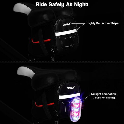 Bike Seat Bag Waterproof 1.1L Sturdy Clip-On Strap | Red Bike Bags For Bicycles, Bike Pouch Under Seat, Seat Post Saddle Tool Storage Pack, Road Mountain MTB in Saudi Arabia
